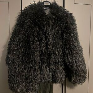 PLT Shaggy black jacket, never worn